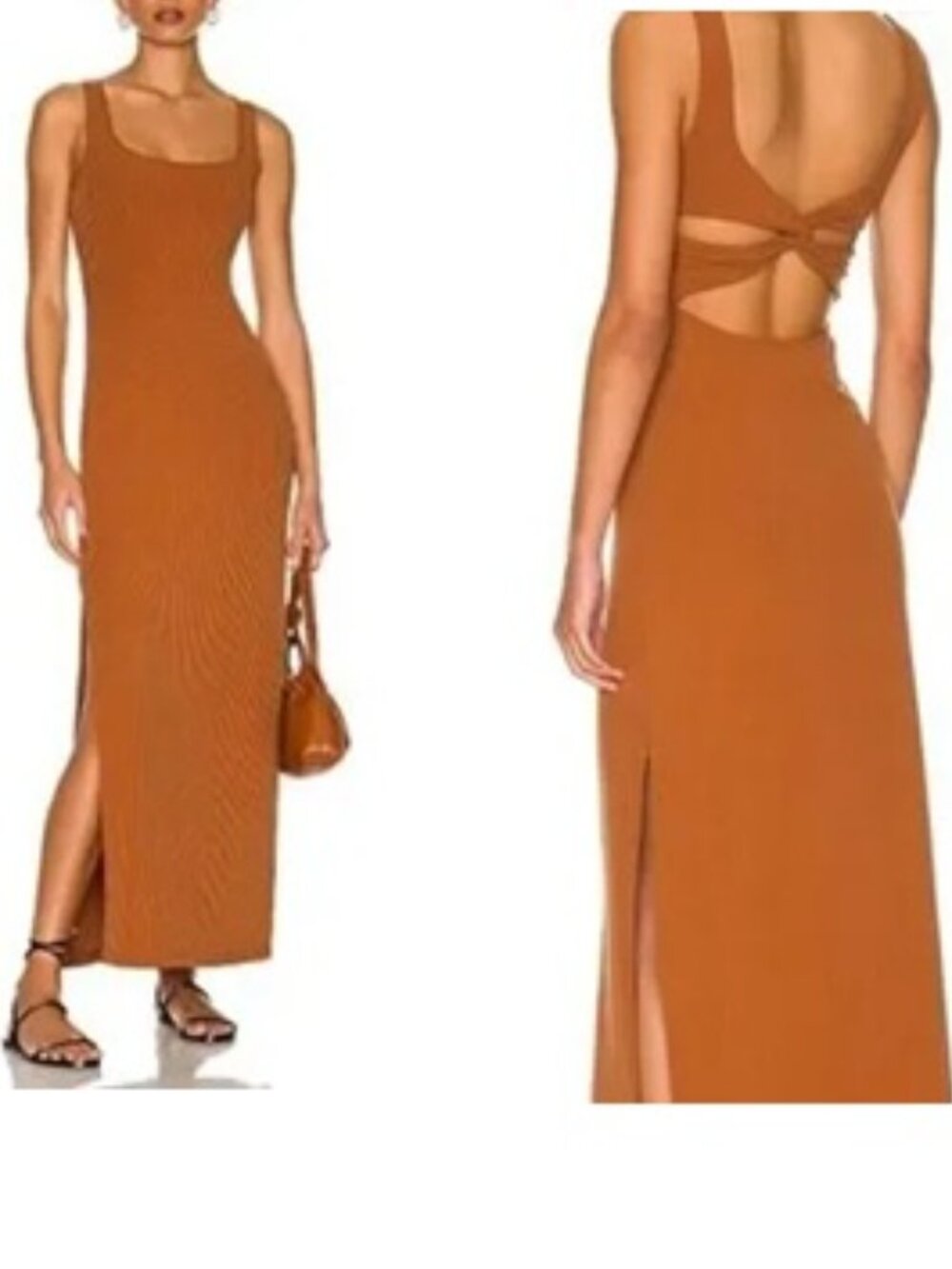 L*Space Mara Ribbed Maxi Dress Medium in Amber